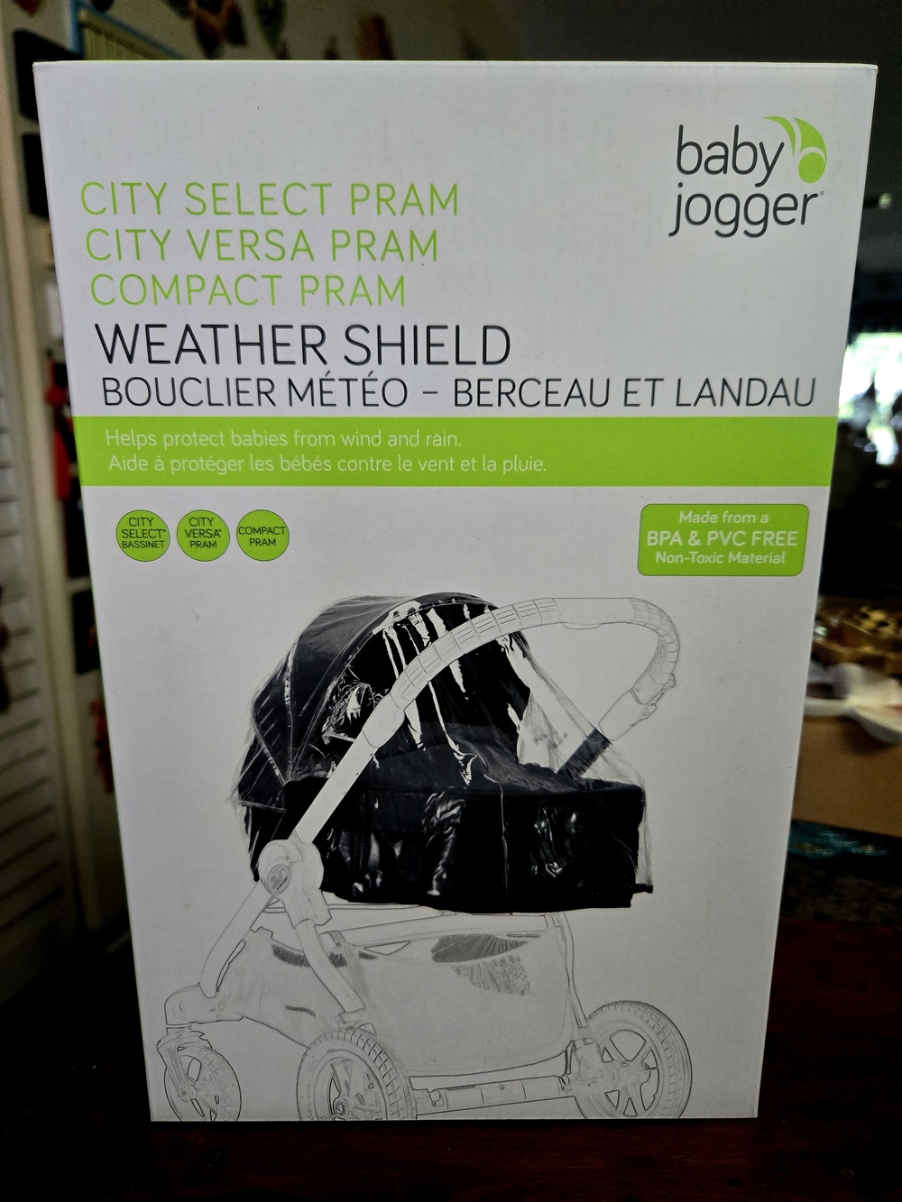 Baby Jogger City Sights Weather Shield Rain Cover Stroller Accessory Clear
